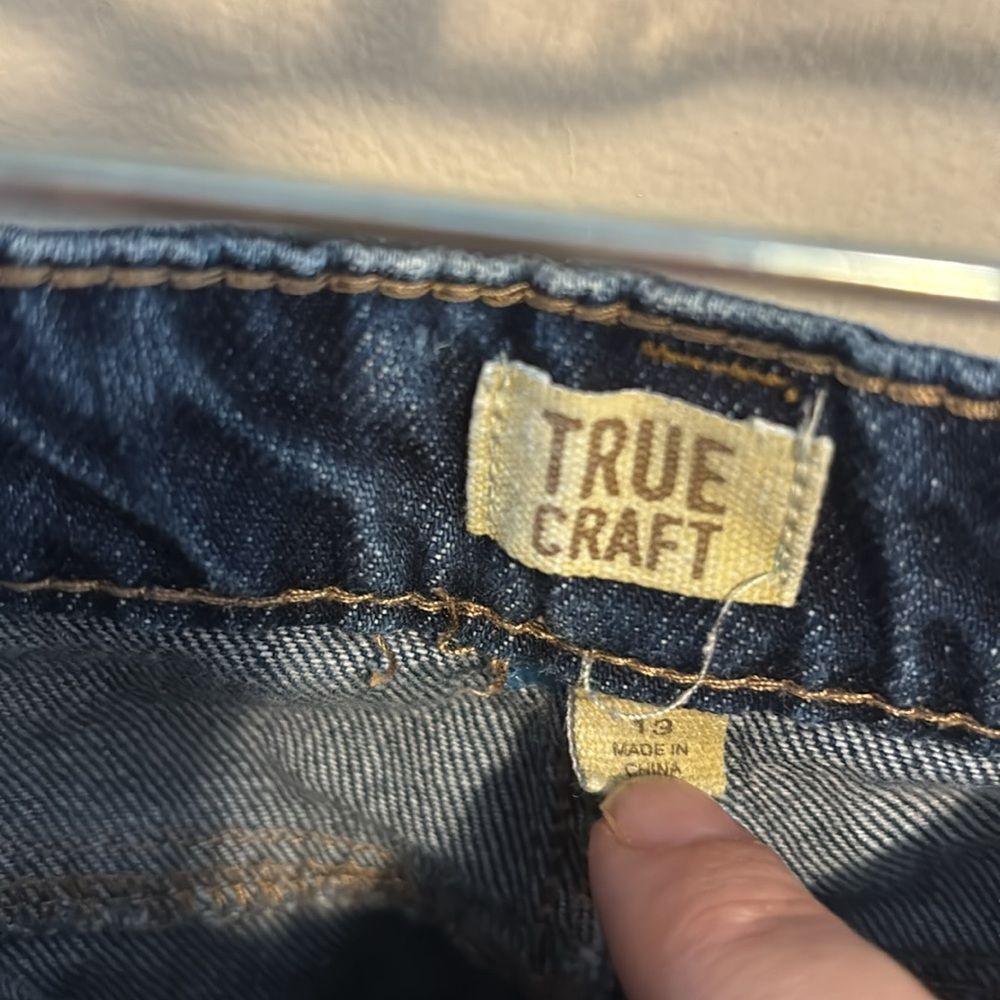 True Craft Dark Blue Denim Mini Skirt size 13 - Picture 2 of 4